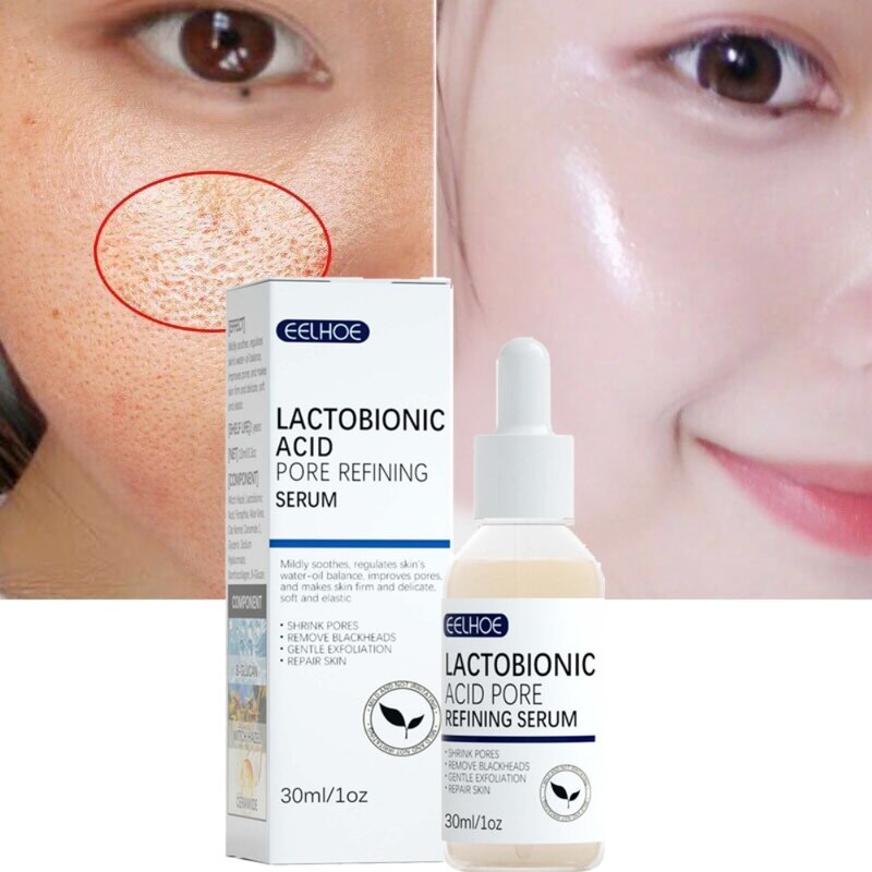 Firming Essence Moisturizing Lactobionic Acid Hyaluronic Acid Face Serum Pore Shrink