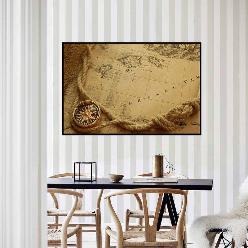 90*60cm horizontal o mundo retro mapa não-tecido fina pintura de vinil casa sala de estar escritório escola decorativo pendurado imagem