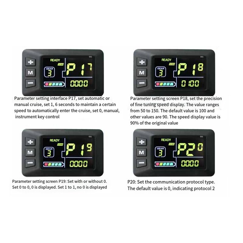 24/36/48V G51 Instrument Controller Set LCD Display High Temperature Resistant Scooter Electric Bike Replacement