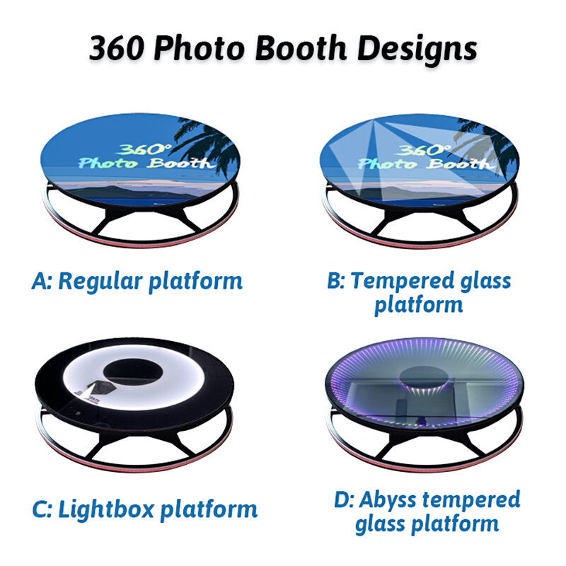 Free accessories 360 photo booth with ring light 360 degree fill light 360 photo booth automatic photobooth