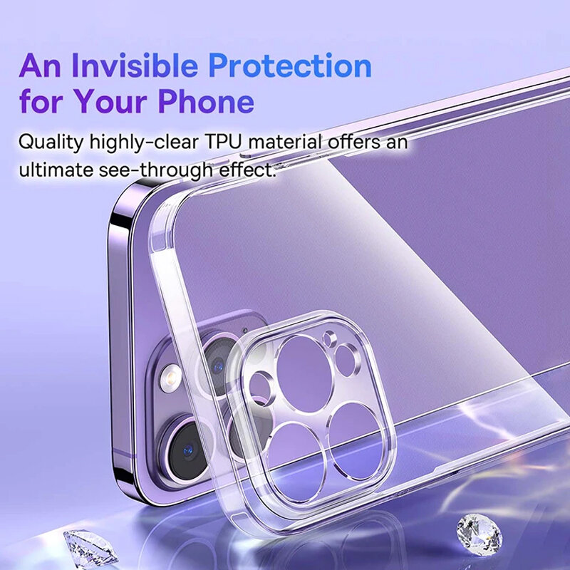 Baseus Clear Case Voor Iphone 15 Pro 14 13 12 11 Pro Max Plus Zacht Tpu Hoesje Voor Iphone Xs Max X Xr Cover Transparant Telefoonhoesje