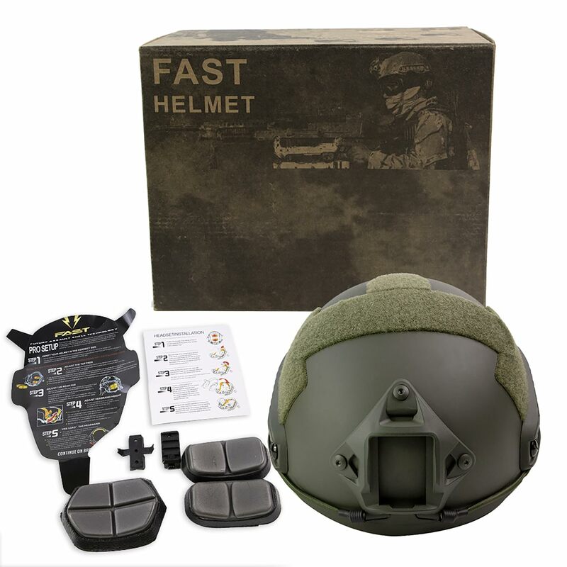 BOOIU helm cepat MH PJ BJ Airsoft TacticsHelmets ABS luar ruangan CS Paintball menembak permainan peralatan pelindung