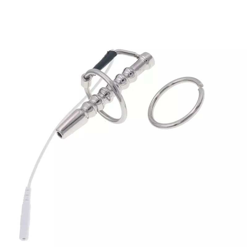 Elettrostimolatore anello del pene catetere uretrale suono giocattoli del sesso per gli uomini Shock elettrico anello a tema medico giocattolo spina uretrale