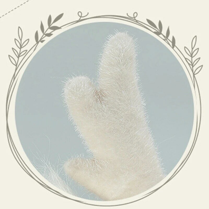Ikat Kepala Tanduk Rusa Kutub Lucu Bulu Palsu Buatan Tangan Hewan Berbulu Telinga Rambut Hoop Kostum Cosplay Alat Peraga Pesta