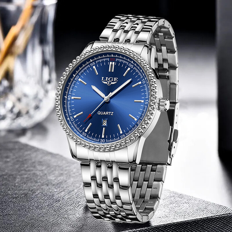 LIGE New Fashion Man Watch Top Brand Luxury Casual Sport Luminous Business Quartz Watches for Men Waterproof Date Wristwatch+Box