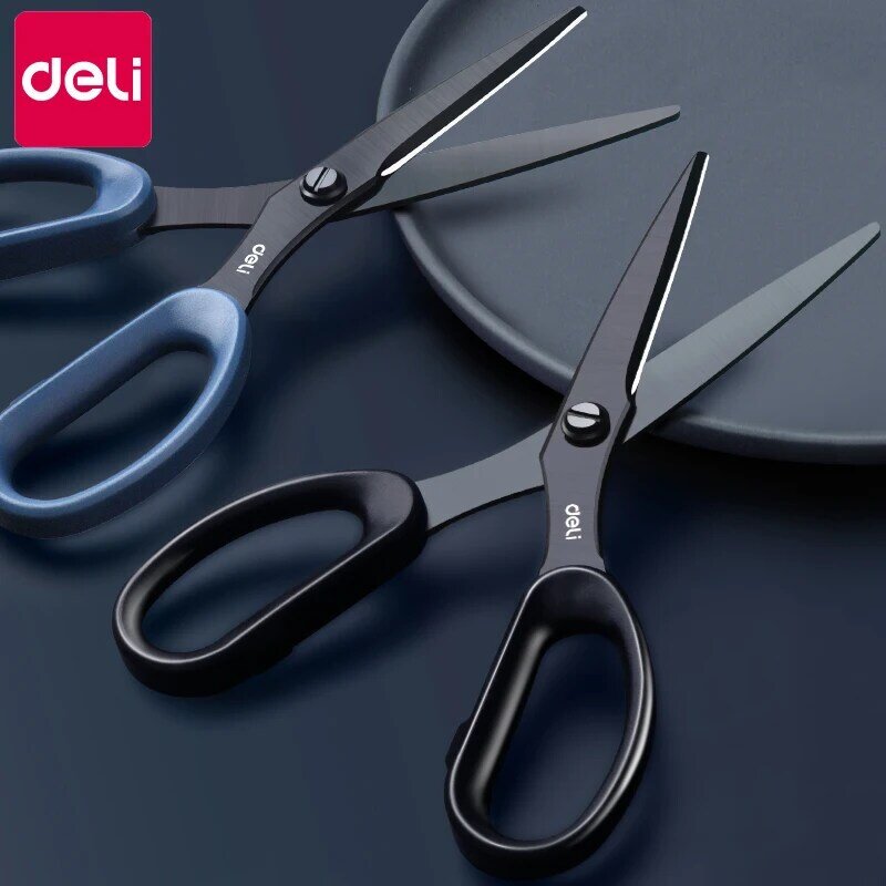 Deli Stationery Scissors for Office Home Use Portable and Safe Multifunctional Student DIY Tools