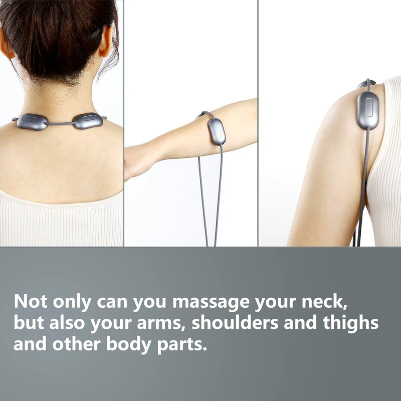 Smart Hanging Neck Massager EMS Muscle Massager Portable Hot Compress Neck e massaggiatore cervicale per la colonna vertebrale trattamento di rilassamento SPA