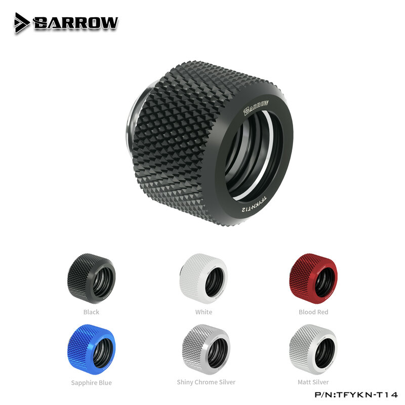 Barrow TFYKN-T14 OD14mm 선택 하드 튜브 피팅 OD14mm 하드 튜브 용 G1/4 어댑터 Super Protection Science 디자인