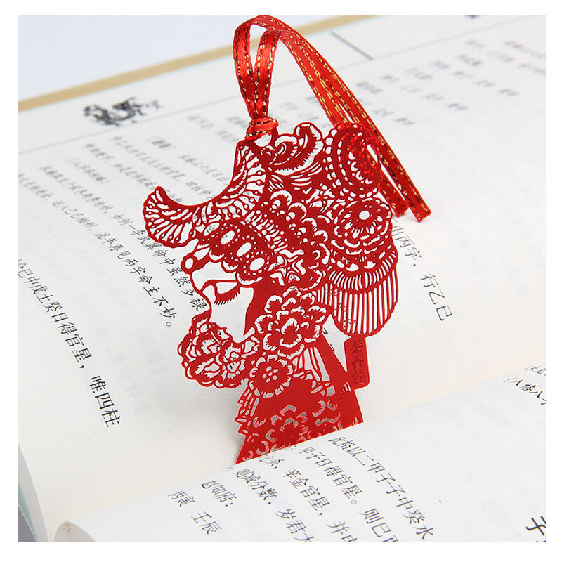 Kawaii Metal Chinese Classical Style Paper Clips Funny Kawaii Bookmark Stationery Marking Clips Children's gift free shipping
