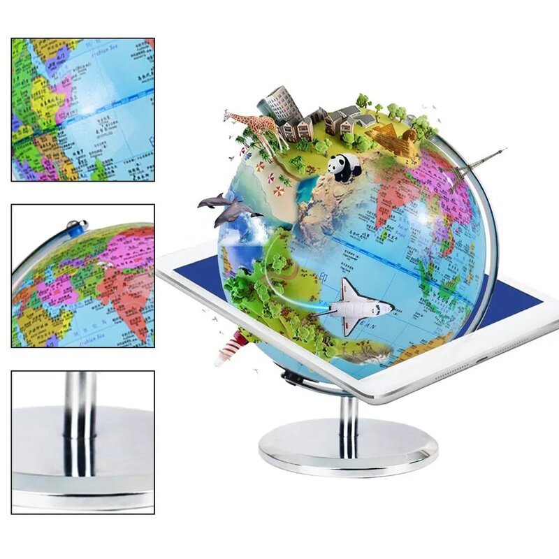 Globe intelligent 3 en 1 en réalité augmentée AR, Globe interactif pour explorer le monde éclairé AR, jouets d'apprentissage pour enfants