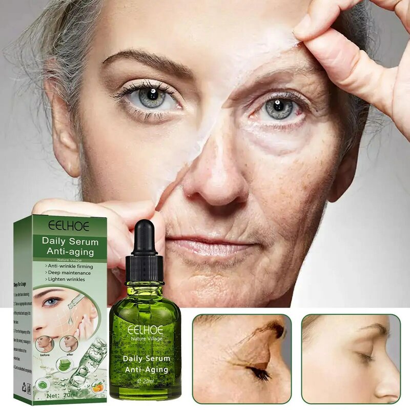 Suero facial antienvejecimiento para eliminar arrugas profundas, líneas de esencia de la piel, reparación de desvanecimiento, hidratante, blanqueamiento, cuidado de suero fino