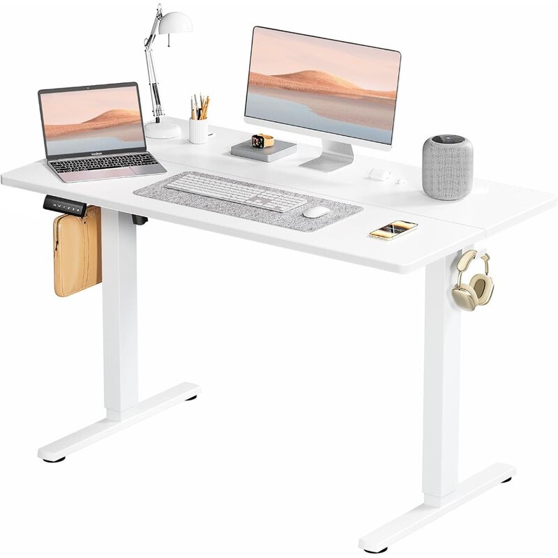 전기 스탠딩 책상, 높이 조절 가능, 인체공학적 상승 책상, 컴퓨터 테이블, 48x24 인치
