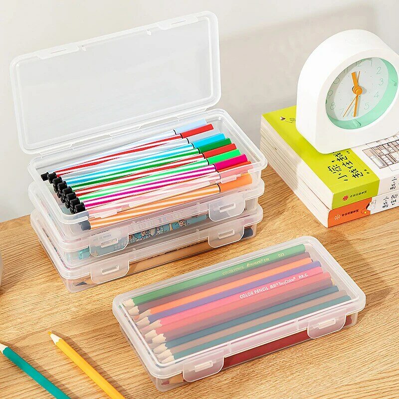 Прозрачная коробка для рисования, карандашей, эскизов, шкатулка для искусственных эскизов, товары для рисования, карболы, наколенный ластик, удлинитель, карандаш