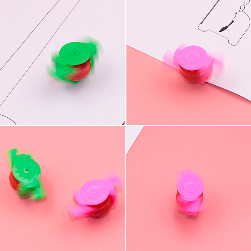 1/2/5Pcs ที่มีสีสันปั่นพลาสติก Gyroscope Novelty นกหวีด Spinning Tops Gyro ความดันเด็กของขวัญของเล่นคลาสสิก