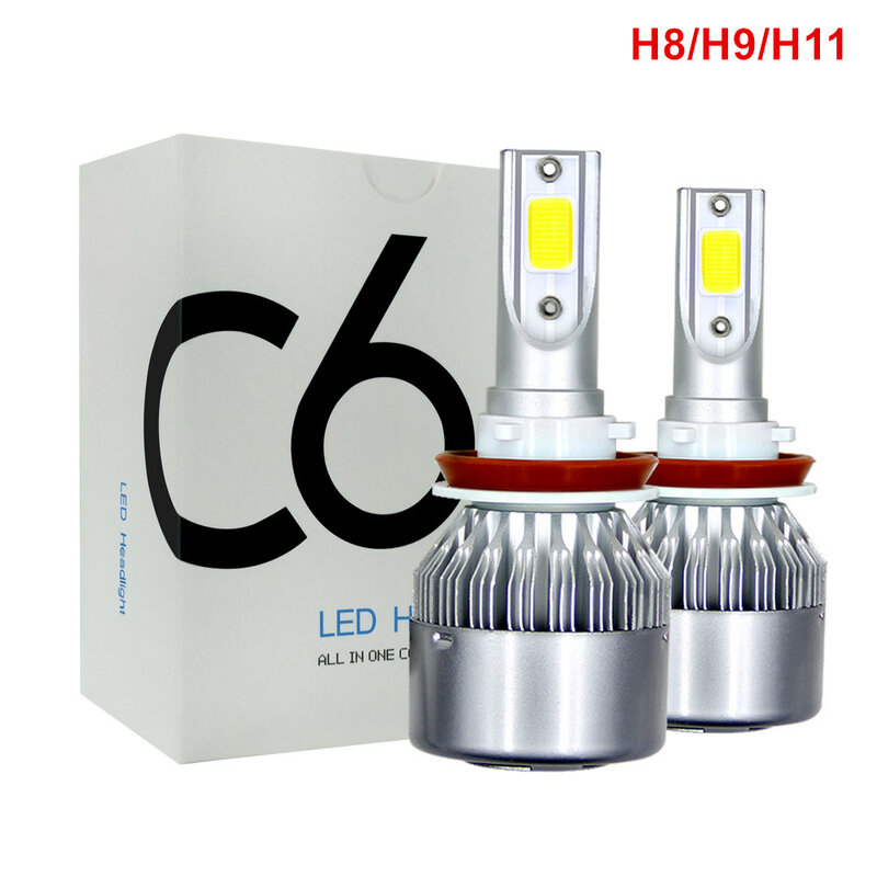 H7 C6 LED Farol Do Carro Lâmpada LED H1 H3 H11 HB3 9005 HB4 9006 9012 H15 9004 9007 H13 H4 Lâmpadas LED Auto Luzes de Nevoeiro