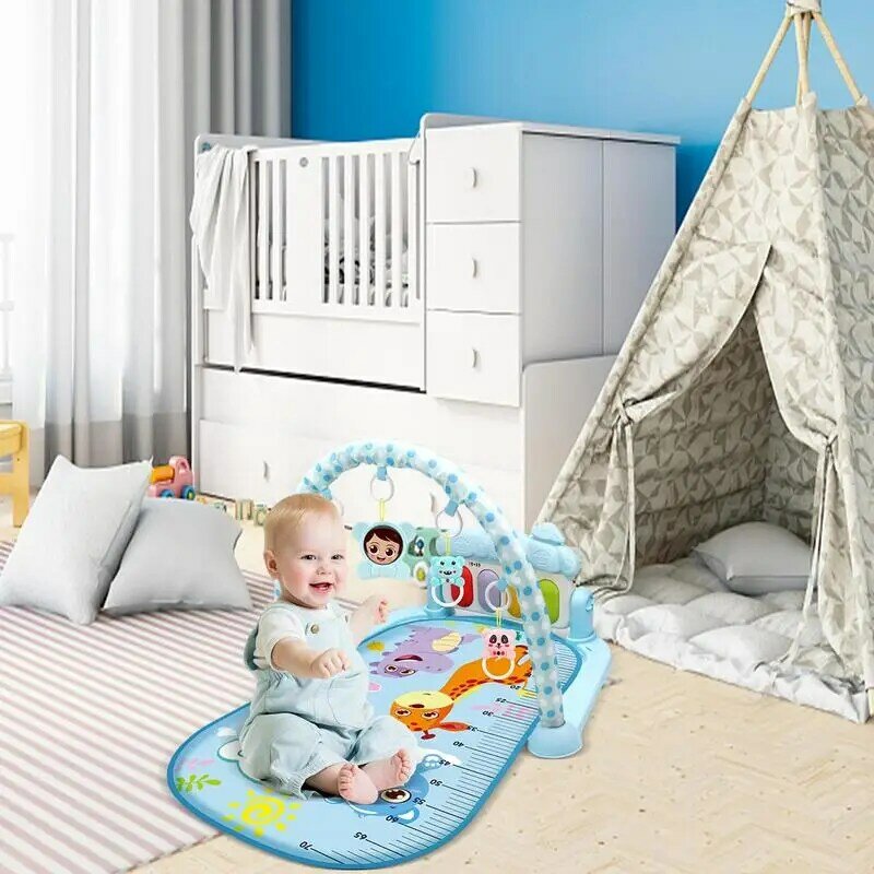 Детский спортивный коврик для новорожденных 0-12 месяцев, развивающий коврик, мягкие Ранние игрушки, сенсорные детские игрушки, пианино с педалью, детские игрушки