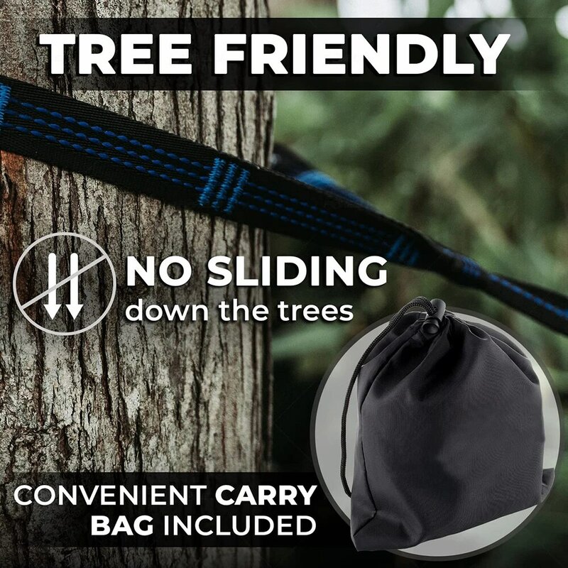 14 Loops Hammock Tree Straps Can Holds 500 LBS 9ft Long Lightweight Easy Setup Fits All Hammocks Camping Tree Hanging Kit 2 Pcs