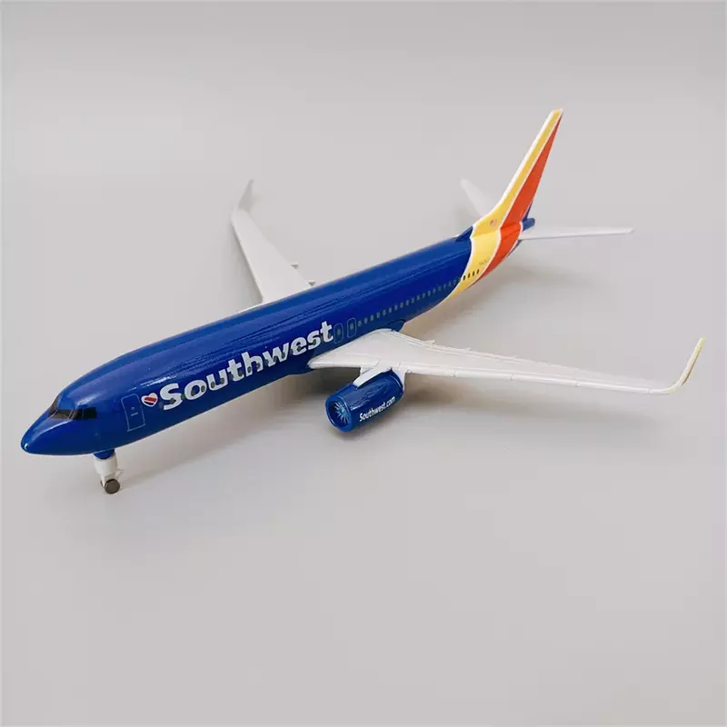 NEW 20cm Alloy Metal Air USA Southwest Airlines Boeing 737 B737 Airways Diecast Airplane Model Plane Model Aircraft w Wheels