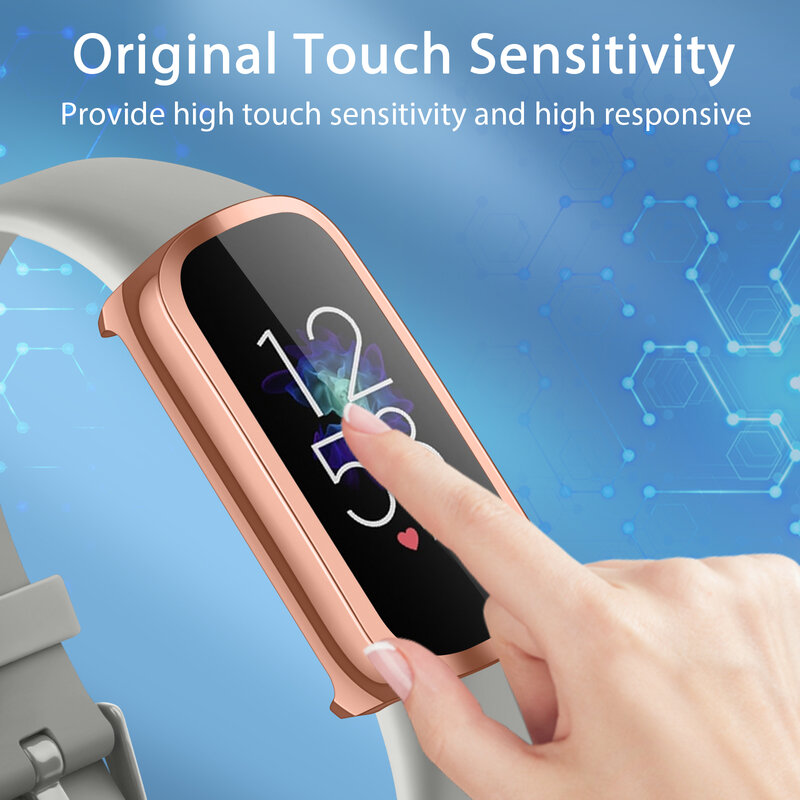 Funda protectora de cobertura completa para Fitbit Luxe, carcasa protectora de pantalla ultrafina de TPU para Fitbit Luxe