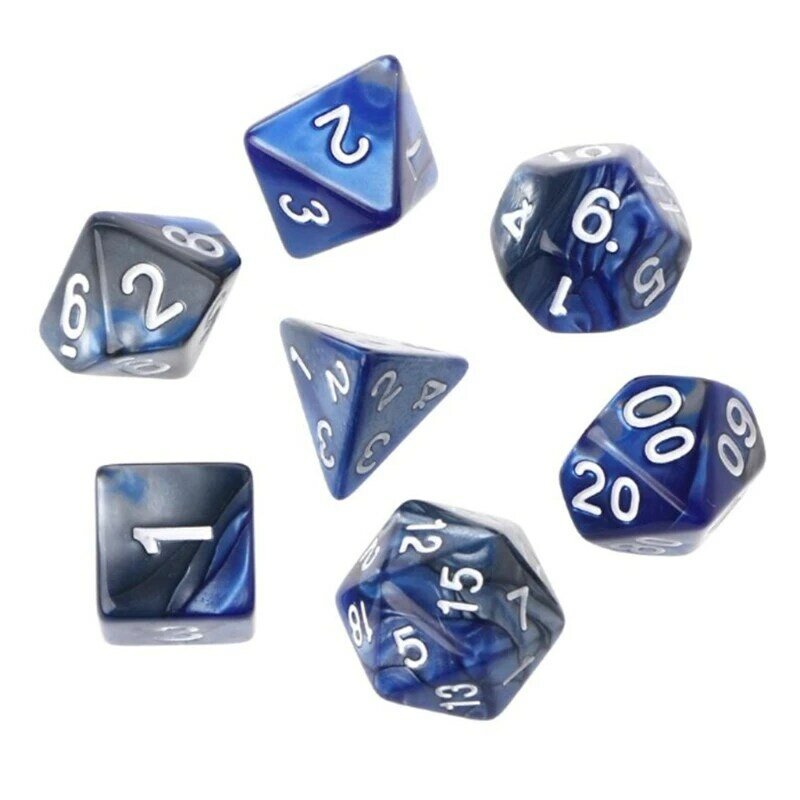 49 Pcs Resin Assorted Polyhedral Dices with for DND RPG Game D4 D6 D8 D10 D% D12 D20
