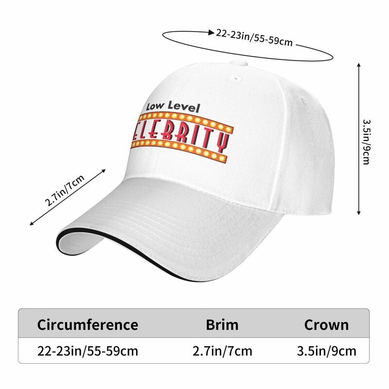Low Level CelebrityCap Baseball Cap Sun cap cosplay hat for women Men's