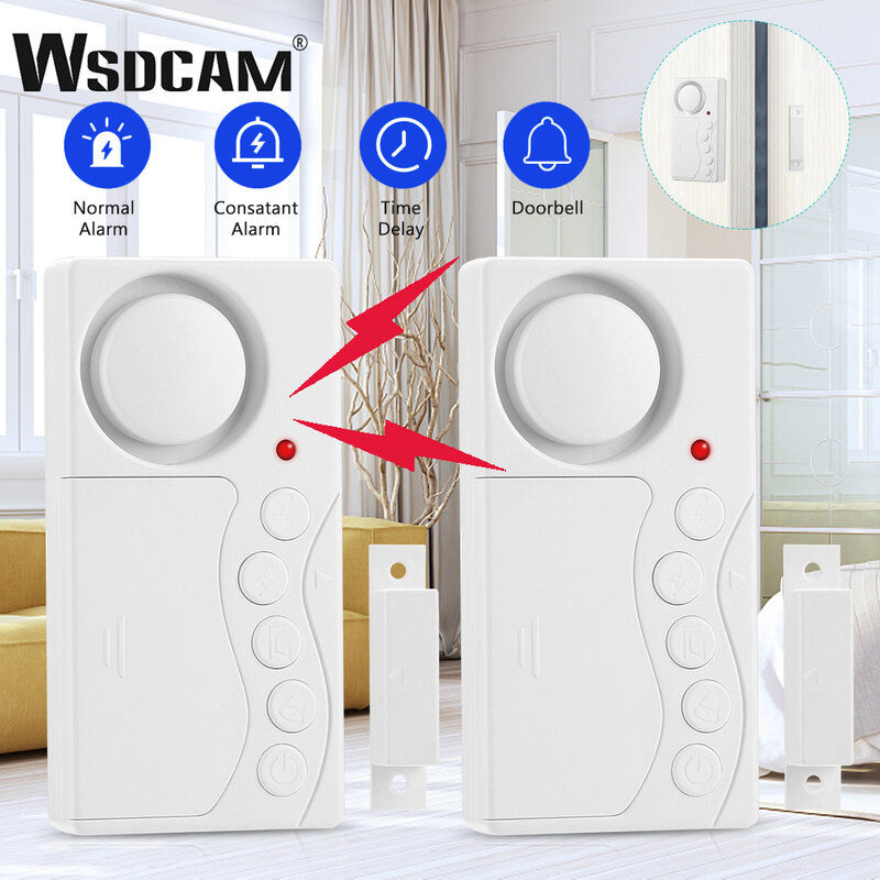Wsdcam 4 в 1 морозильная дверь сигнализация окно охранная сигнализация 108 дБ Громкая сигнализация датчик открывания двери Регулируемая задержка сигнализация холодильника