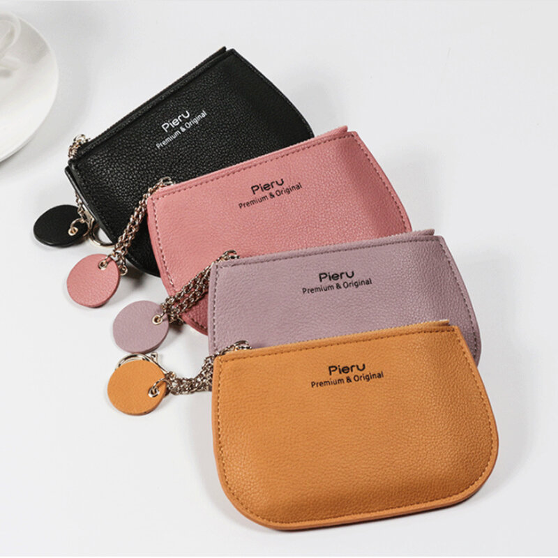 Multifunctional Ultra-thin Coin Purse Shell Shaped Women Wallet With Pendant Keychains Zipper Ladies Card Bag for Women Clutch