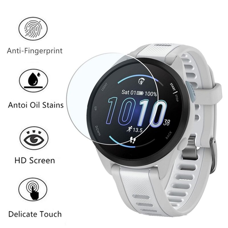 Protetor de tela Smart Watch, vidro temperado, película protetora anti-risco, Garmin Forerunner 165, 5pcs