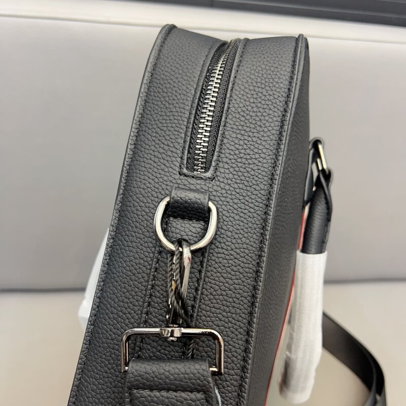 Luxury Bal Brand Briefcase Bag Fashion Design Business Causal Men Leather Shoulder Handbag Men's Cowhide Large Capacity Handbag