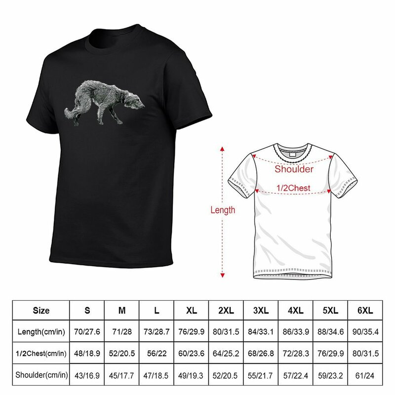 Bedlington Whippet Lurcher Dog Linear Art Rescue Dog T-shirt sublime penggemar olahraga pria grafis t shirt