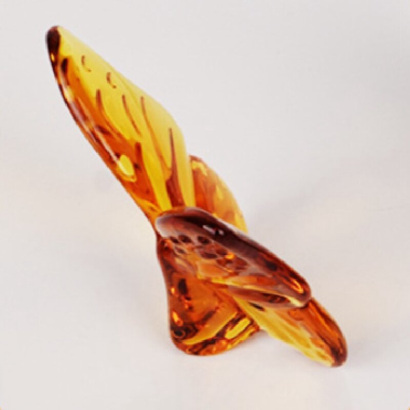 Ornamen kupu-kupu kristal kaca dengan warna cerah ornamen dekorasi rumah ornamen kupu-kupu Kerajinan Dekorasi