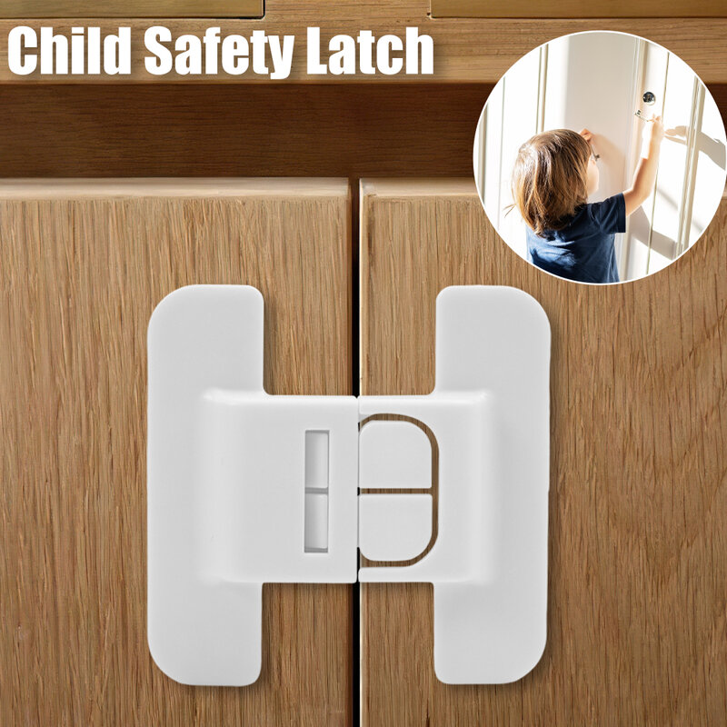 Kunci pengaman bayi transparan, 1/5 buah kunci keamanan bayi anti-pembuka kabinet kaca terbuka kunci pengaman anti-klip kunci tangan klip perbaikan