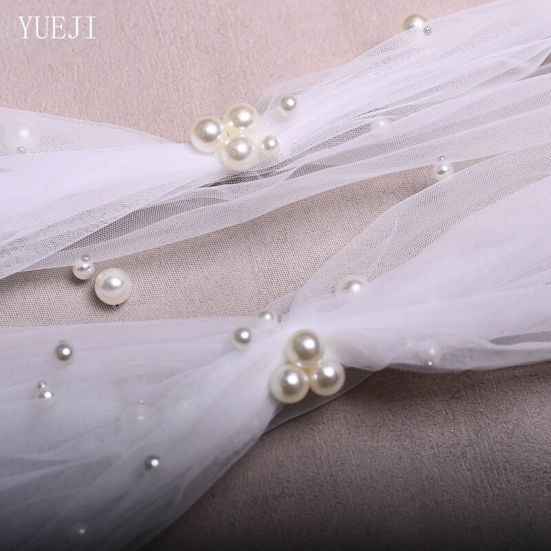 YUEJI Pearls Wedding Veil Juliet Ca Finger Long Bridal Wedding Accessory Vestido De Novia 2024 De Buena Calidad 012