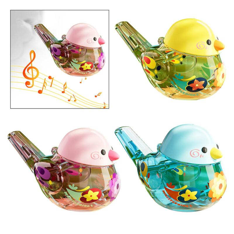 Water Whistle Toy Easter Gift Learning Cartoon Transparent Small Musical Instrument Toy for Teens Boys Kids Girls Children