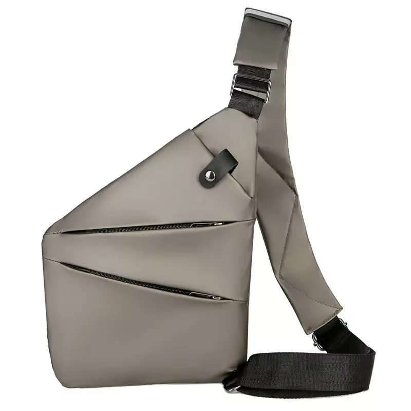 Мужская нагрудная сумка, легкий индивидуальный карман, сумка на плечо с внутренней отделкой, водонепроницаемая противокражная велосипедная кросс-боди сумка для легкой очистки пистолета