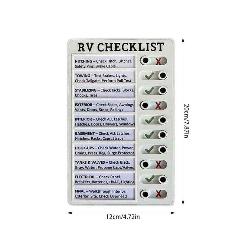 PP Checklist Board com Slider, Portátil Chore Gráfico Memo Board, destacável RV Boards