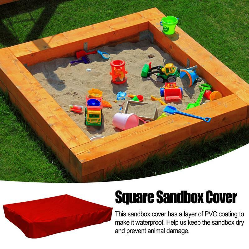 Tampa de sandbox de madeira impermeável, Capa protetora para areia e brinquedos, Abrigo Sandpit Infantil, Square Canopy