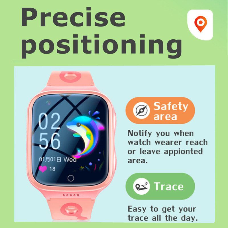Детские Водонепроницаемые Смарт-часы с функцией SOS, GPS, LBS, Wi-Fi