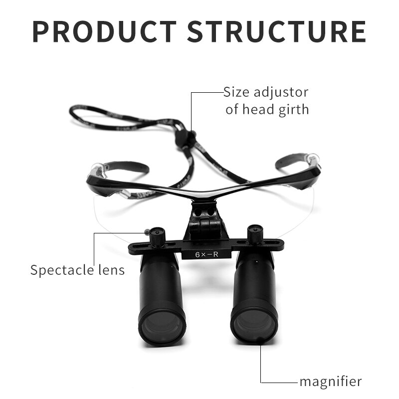 6x Dental Loupes Binnocular Magnifying Glass Medical Magnifier Surgical Loupe Dentist Tools Surgery Dentistry