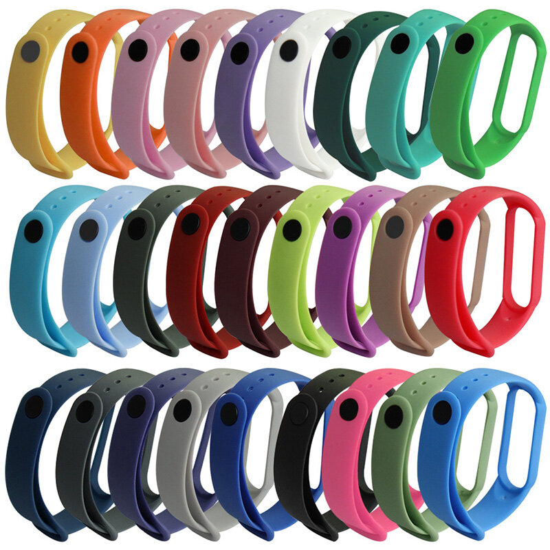 Colors Bracelet for Xiaomi Mi Band 4 5 6 7 Sport Strap Watch Silicone Wrist Strap For Xiaomi Mi band 5 Bracelet Miband 4 3 Strap