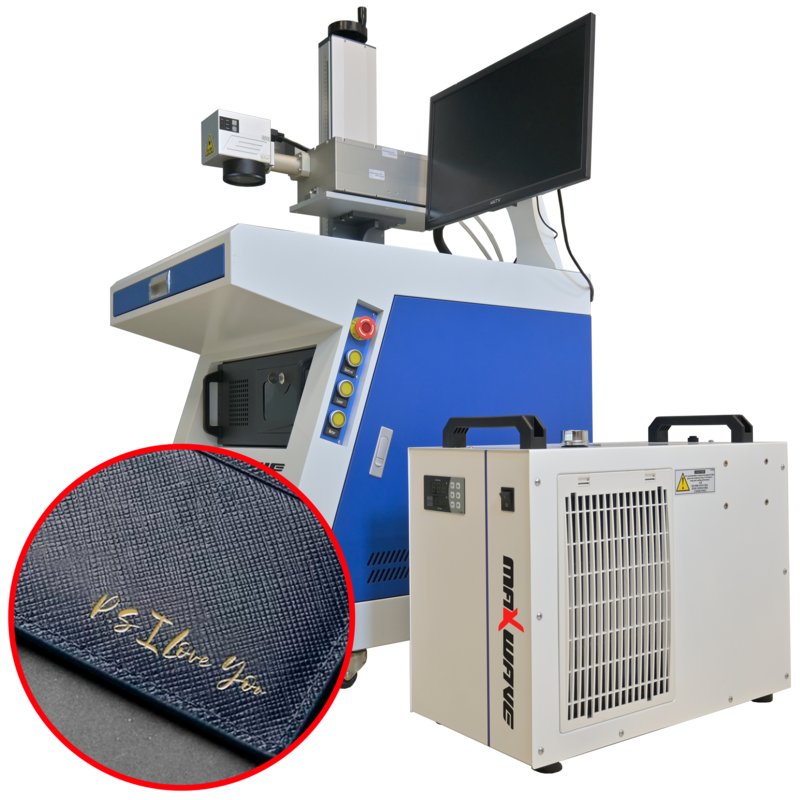 Máquina de marcação a laser UV e máquina de gravura a laser Suporte de papel plástico de vidro Máquina de marcação a laser de fibra 3W 5W 10W