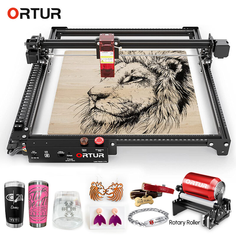 ORTUR Laser Master 2ProS2 For Beginner Wood Acrylic Engraving Cutting Machine 40*40CM DIY Woodworking Diode Lase Engraver Cutter