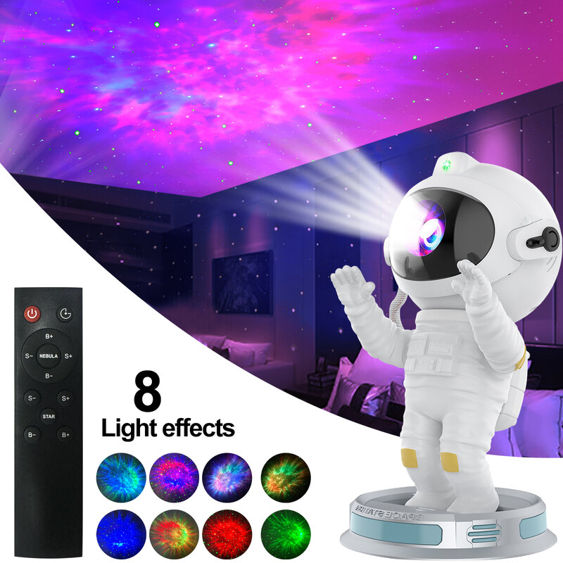 Astronauta Star Space Projetor, Galaxy Starry Night Light, LED Nebula Timer, Controle Remoto, Decoração do Quarto Infantil, Presente