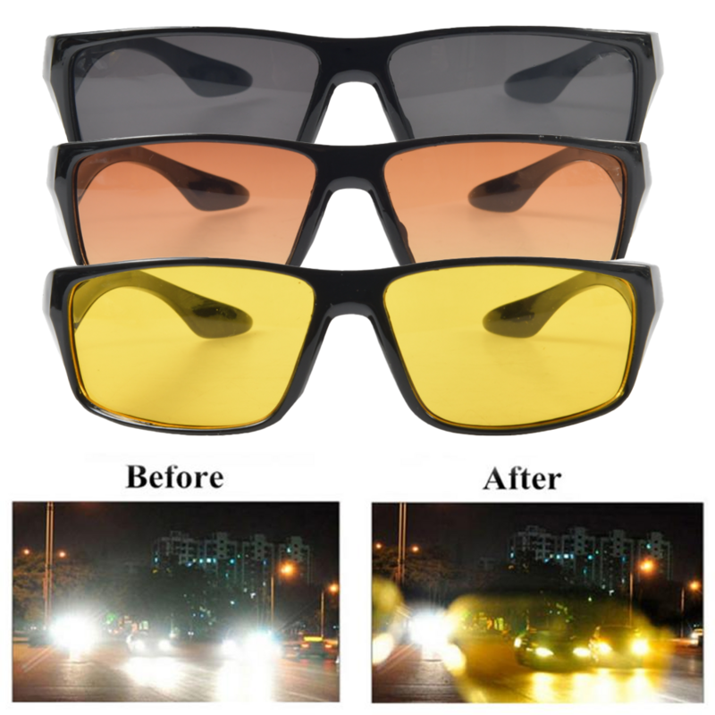 Przeciwodblaskowe noktowizyjne gogle kierowcy jazda nocą ulepszone okulary lekkie modne okulary przeciwsłoneczne gogle akcesoria samochodowe