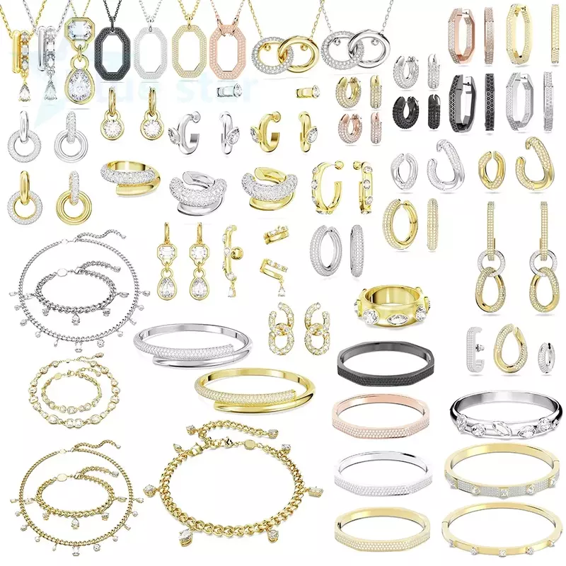 Conjuntos de joias finas para mulheres, coleção requintada clássica, brincos Geometria Dexter, colar e bracelete, novo, 2022