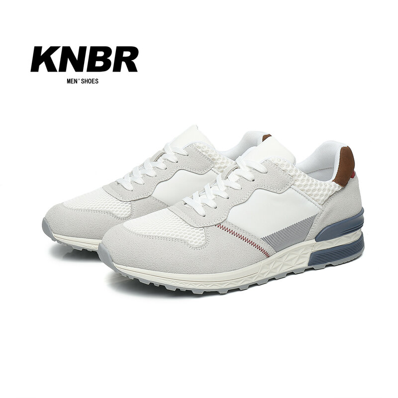 KNBR-zapatillas de deporte informales para hombre, zapatos de cuero cómodos para caminar, senderismo, trotar, 2022