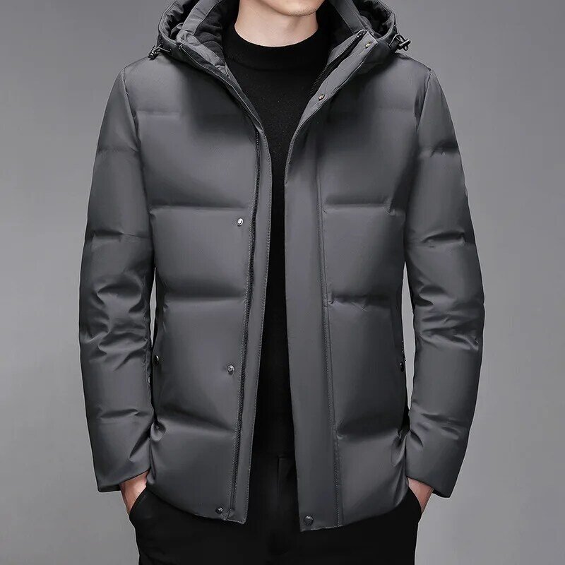 Parka à capuche multi-poches pour homme, manteau coupe-vent en duvet de canard blanc, épais et chaud, collection hiver 2022
