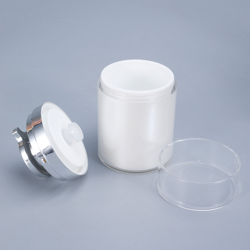 Airless Pomp Potten Cosmetische Lotion Hervulbare Fles Reizen Draagbare Lege Acryl Cosmetische Jar Container Voor Crème En Lotion