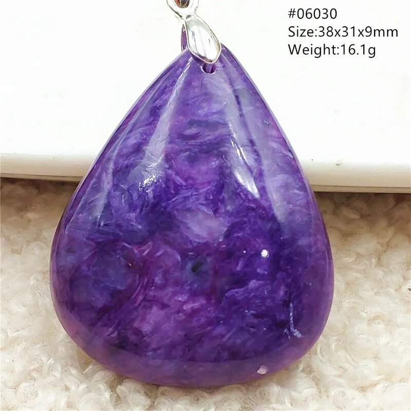 Подвеска из натуральных фиолетовых бусин Charoite, подарок, ювелирные изделия на удачу для женщин и мужчин, модное ожерелье в русском стиле с каплей воды AAAAAA