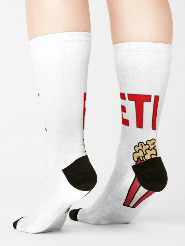 Носки Netflix, новогодние Нескользящие забавные подарочные носки для мужчин и женщин